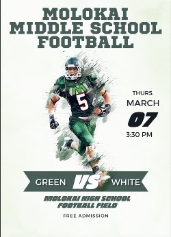 Green and White Football Game